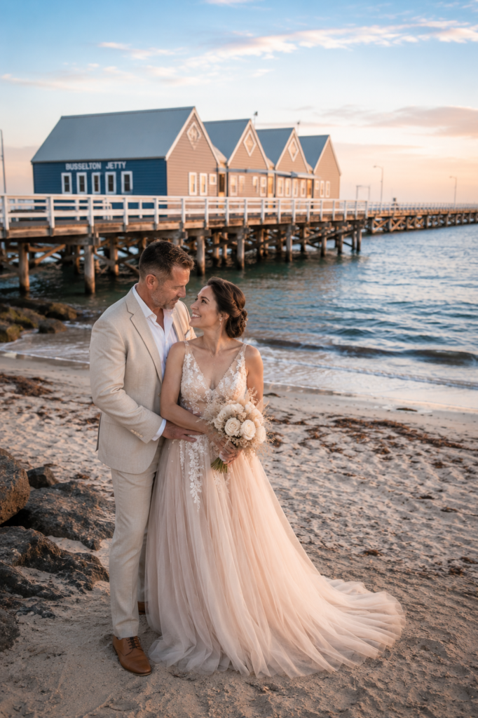 Busselton wedding photography at Busselton Jetty
